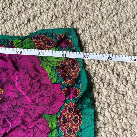 VTG Liz Claiborne Floral Silk Scarf - Picture 10 of 10